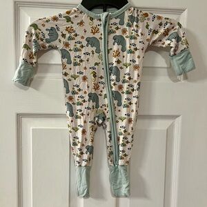 Emerson & Friends Bamboo Adorable Manatee Sea Life Convertible Romper 0-3 Months